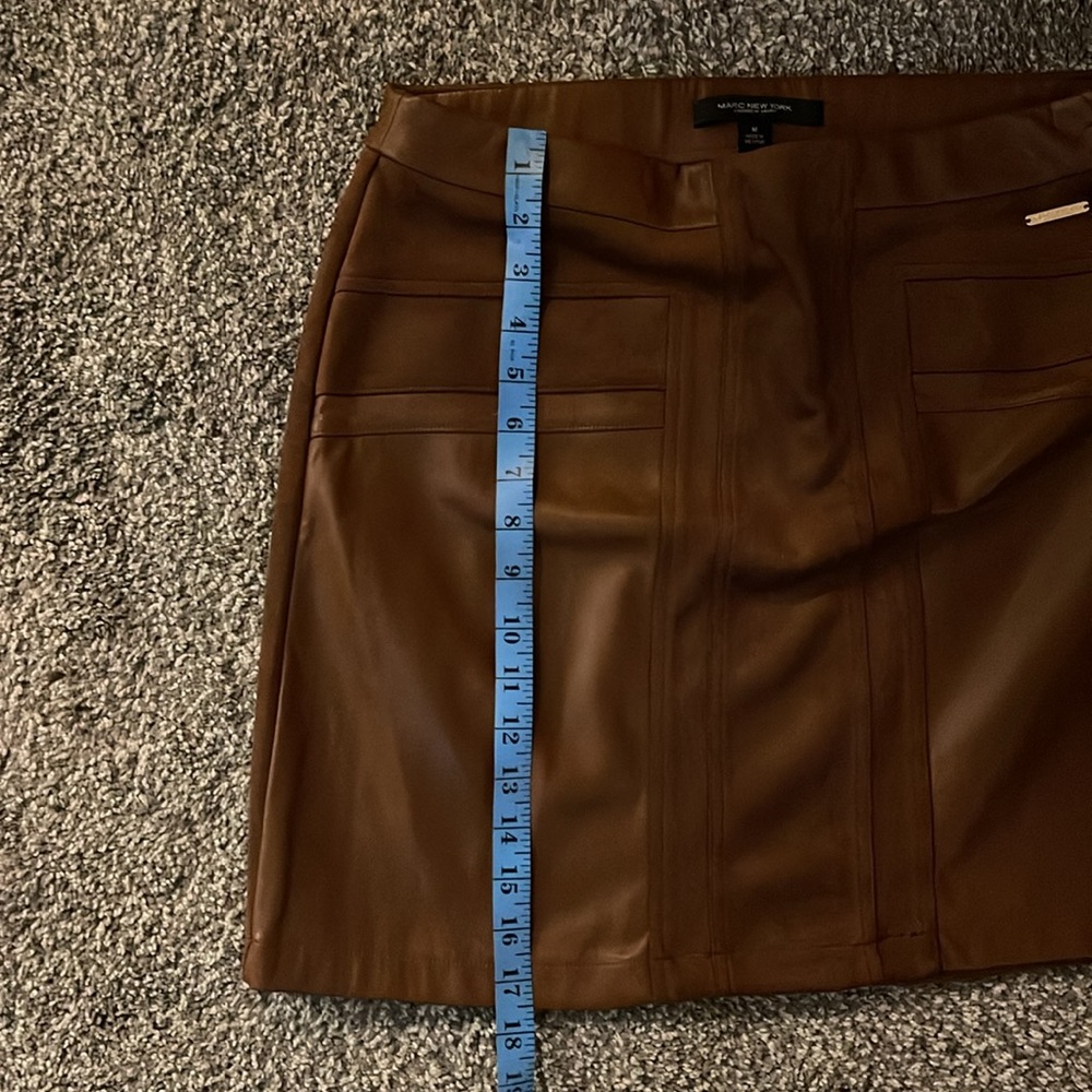 Brown Leather Skirt - Never Warn - Picture 6 of 6